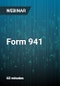 Form 941 - Webinar - Product Thumbnail Image