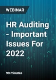 HR Auditing - Important Issues For 2022 - Webinar- Product Image
