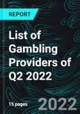 List of Gambling Providers of Q2 2022- Product Image