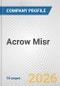Acrow Misr Fundamental Company Report Including Financial, SWOT, Competitors and Industry Analysis - Product Thumbnail Image