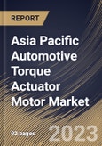 Asia Pacific Automotive Torque Actuator Motor Market Size, Share & Industry Trends Analysis Report By Application, By Vehicle Type, By Distribution Channel, By Type, By Country and Growth Forecast, 2022 - 2028- Product Image