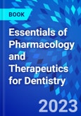 Essentials of Pharmacology and Therapeutics for Dentistry- Product Image