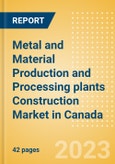 Metal and Material Production and Processing plants Construction Market in Canada - Market Size and Forecasts to 2026 (including New Construction, Repair and Maintenance, Refurbishment and Demolition and Materials, Equipment and Services costs)- Product Image