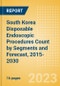 South Korea Disposable Endoscopic Procedures Count by Segments (Procedures Performed Using Disposable Laryngoscopes, Esophagoscopes, Duodenoscopes, Bronchoscopes, Ureteroscopes and Others) and Forecast, 2015-2030 - Product Thumbnail Image