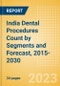 India Dental Procedures Count by Segments (Dental Bone Graft Substitutes, Dental Cosmetic Procedures, Prefabricated Crown and Bridge Materials Procedures, Dental Implants and Abutments Procedures and Dental Membrane Procedures) and Forecast, 2015-2030 - Product Thumbnail Image