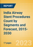 India Airway Stent Procedures Count by Segments (Malignant Airway Obstruction Stenting Procedures and Airway Stenting Procedures for Other Indications) and Forecast, 2015-2030- Product Image