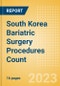 South Korea Bariatric Surgery Procedures Count by Segments (Gastric Banding Procedures, Roux-en-Y Gastric Bypass (RYGB) Procedures, Sleeve Gastrectomy Procedures and Other Bariatric Surgeries) and Forecast, 2015-2030 - Product Thumbnail Image