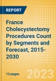France Cholecystectomy Procedures Count by Segments (Robotic Cholecystectomy Procedures and Non-Robotic Cholecystectomy Procedures) and Forecast, 2015-2030- Product Image