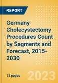 Germany Cholecystectomy Procedures Count by Segments (Robotic Cholecystectomy Procedures and Non-Robotic Cholecystectomy Procedures) and Forecast, 2015-2030- Product Image