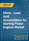 China - Lead-Acid Accumulators for Starting Piston Engines - Market Analysis, forecast, Size, Trends and Insights- Product Image