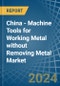 China - Machine Tools for Working Metal without Removing Metal - Market Analysis, forecast, Size, Trends and Insights - Product Thumbnail Image