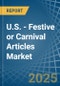 U.S. - Festive or Carnival Articles - Market Analysis, Forecast, Size, Trends and Insights - Product Thumbnail Image