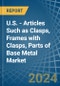 U.S. - Articles Such as Clasps, Frames with Clasps, Parts of Base Metal - Market Analysis, Forecast, Size, Trends and Insights - Product Thumbnail Image