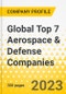 Global Top 7 Aerospace & Defense Companies - Annual Strategy Dossier - 2023 - Key Strategies, Plans, SWOT, Trends & Growth Avenues and Market Outlook - Lockheed Martin, Northrop Grumman, Airbus, Boeing, BAE Systems, General Dynamics, Raytheon - Product Thumbnail Image