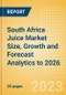 South Africa Juice (Soft Drinks) Market Size, Growth and Forecast Analytics to 2026 - Product Thumbnail Image
