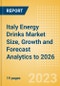 Italy Energy Drinks (Soft Drinks) Market Size, Growth and Forecast Analytics to 2026 - Product Thumbnail Image