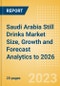 Saudi Arabia Still Drinks (Soft Drinks) Market Size, Growth and Forecast Analytics to 2026 - Product Thumbnail Image