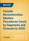 Canada Reconstruction Meshes Procedures Count by Segments (Breast Reconstruction Procedures using Meshes, Pelvic Organ Prolapse Procedures using Meshes and Urinary Incontinence Procedures using Slings) and Forecast to 2030 - Product Thumbnail Image