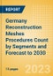 Germany Reconstruction Meshes Procedures Count by Segments (Breast Reconstruction Procedures using Meshes, Pelvic Organ Prolapse Procedures using Meshes and Urinary Incontinence Procedures using Slings) and Forecast to 2030 - Product Image