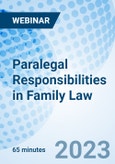 Paralegal Responsibilities in Family Law - Webinar (Recorded)- Product Image