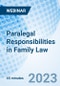 Paralegal Responsibilities in Family Law - Webinar (Recorded) - Product Image