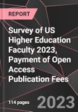 Survey of US Higher Education Faculty 2023, Payment of Open Access Publication Fees- Product Image