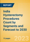 India Hysterectomy Procedures Count by Segments (Robotic Hysterectomy Procedures and Non-Robotic Hysterectomy Procedures) and Forecast to 2030- Product Image