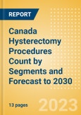 Canada Hysterectomy Procedures Count by Segments (Robotic Hysterectomy Procedures and Non-Robotic Hysterectomy Procedures) and Forecast to 2030- Product Image