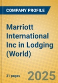 Marriott International Inc in Lodging (World)- Product Image