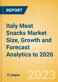 Italy Meat Snacks Market Size, Growth and Forecast Analytics to 2026- Product Image