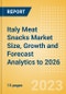 Italy Meat Snacks Market Size, Growth and Forecast Analytics to 2026 - Product Image