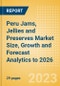 Peru Jams, Jellies and Preserves Market Size, Growth and Forecast Analytics to 2026 - Product Image