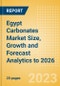 Egypt Carbonates Market Size, Growth and Forecast Analytics to 2026 - Product Thumbnail Image