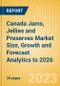 Canada Jams, Jellies and Preserves Market Size, Growth and Forecast Analytics to 2026 - Product Image