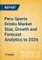 Peru Sports Drinks Market Size, Growth and Forecast Analytics to 2026 - Product Image