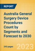 Australia General Surgery Device Procedures Count by Segments (Airway Stent Procedures, Bariatric Surgery Procedures, Biopsy Procedures, Cholecystectomy Procedures, Colectomy Procedures and Others) and Forecast to 2030- Product Image