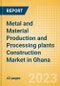Metal and Material Production and Processing plants Construction Market in Ghana - Market Size and Forecasts to 2026 (including New Construction, Repair and Maintenance, Refurbishment and Demolition and Materials, Equipment and Services costs) - Product Thumbnail Image