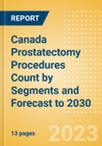 Canada Prostatectomy Procedures Count by Segments (Robotic Prostatectomy Procedures and Non-Robotic Prostatectomy Procedures) and Forecast to 2030- Product Image