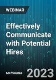 Effectively Communicate with Potential Hires - Webinar (Recorded)- Product Image