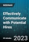 Effectively Communicate with Potential Hires - Webinar (Recorded) - Product Image