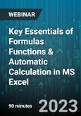 Key Essentials of Formulas Functions & Automatic Calculation in MS Excel - Webinar (Recorded)- Product Image