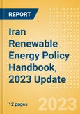 Iran Renewable Energy Policy Handbook, 2023 Update- Product Image