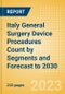 Italy General Surgery Device Procedures Count by Segments and Forecast to 2030 - Product Thumbnail Image