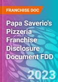 Papa Saverio's Pizzeria Franchise Disclosure Document FDD- Product Image