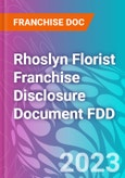 Rhoslyn Florist Franchise Disclosure Document FDD- Product Image
