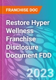 Restore Hyper Wellness Franchise Disclosure Document FDD- Product Image
