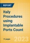 Italy Procedures using Implantable Ports Count by Segments (Implantable Ports Placed for Chemotherapy Treatments and Implantable Ports Placed for Other Indications) and Forecast to 2030 - Product Thumbnail Image