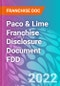 Paco & Lime Franchise Disclosure Document FDD - Product Thumbnail Image