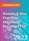 Rooster & Rice Franchise Disclosure Document FDD- Product Image