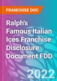 Ralph's Famous Italian Ices Franchise Disclosure Document FDD- Product Image